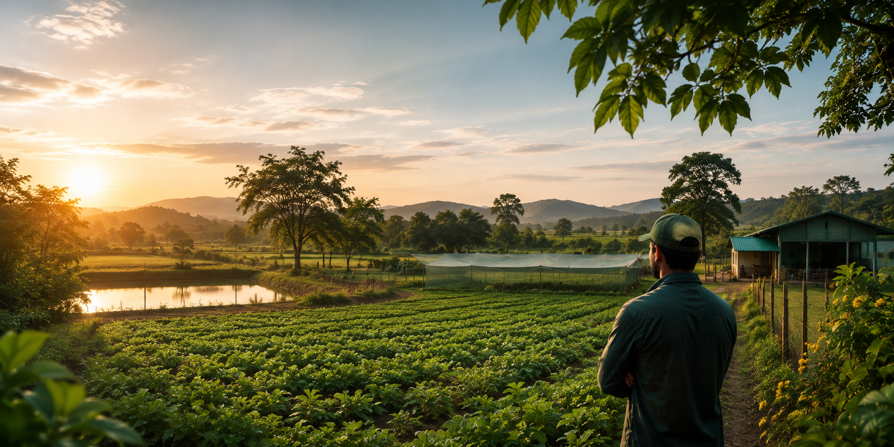 An ex-serviceman tending a thriving natural farm