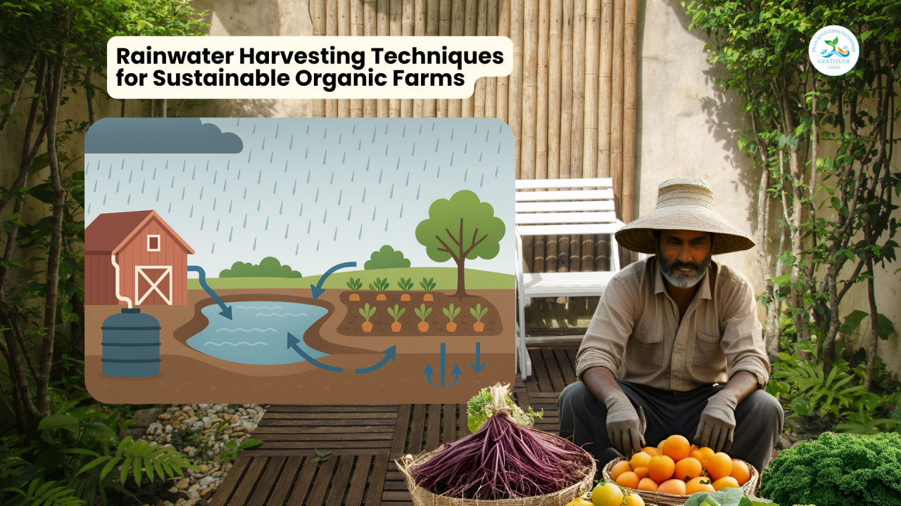 Rainwater Harvesting Techniques for Sustainable Organic Farms: A Statistical Approach to Solving Water Scarcity